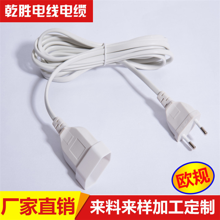廠家直銷歐規(guī)二插公母連接線圖片
