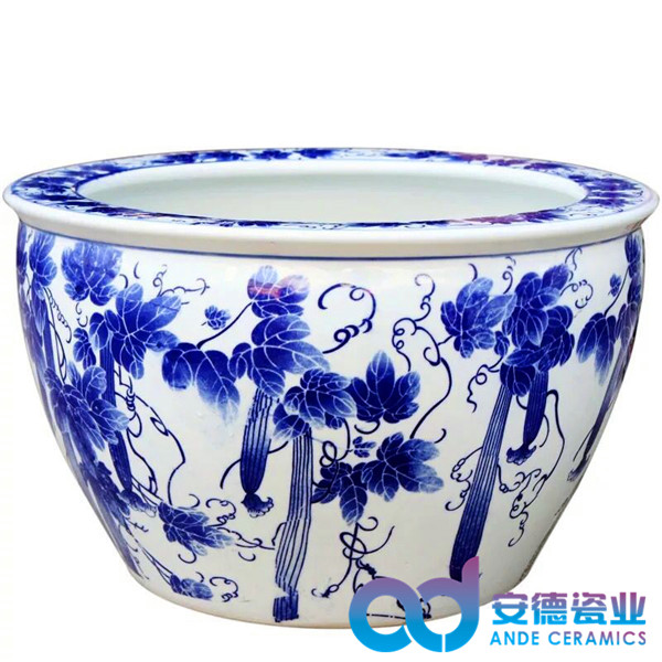 青花瓷陶瓷大缸圖片/青花瓷陶瓷大缸樣板圖 (1)