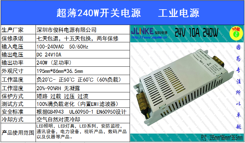 24V10A 240W開關(guān)電源圖片/24V10A 240W開關(guān)電源樣板圖 (2)