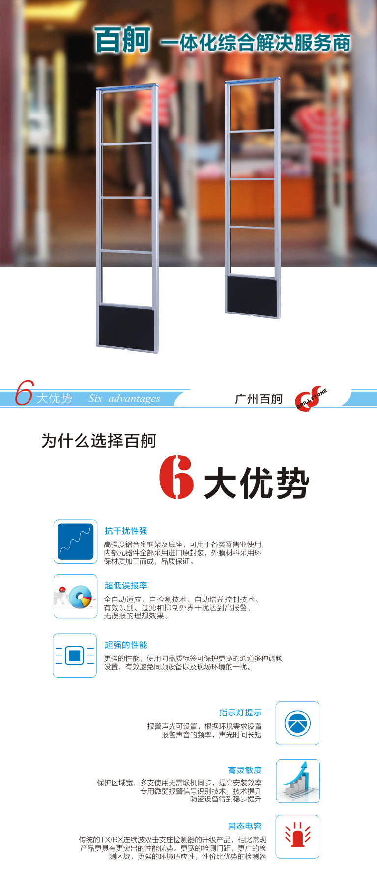 服裝店超市防盜門