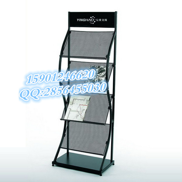 折彎型資料架 報(bào)刊架 黑色資料架 金屬雜志架 廠家出廠