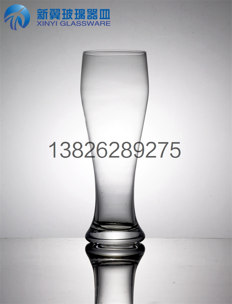 批發(fā)無(wú)鉛玻璃啤酒杯創(chuàng)意收腰啤酒杯大容量
