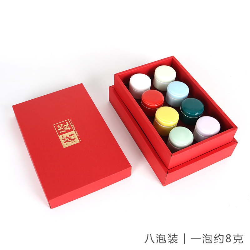 大紅袍小罐茶包裝盒空禮盒圖片