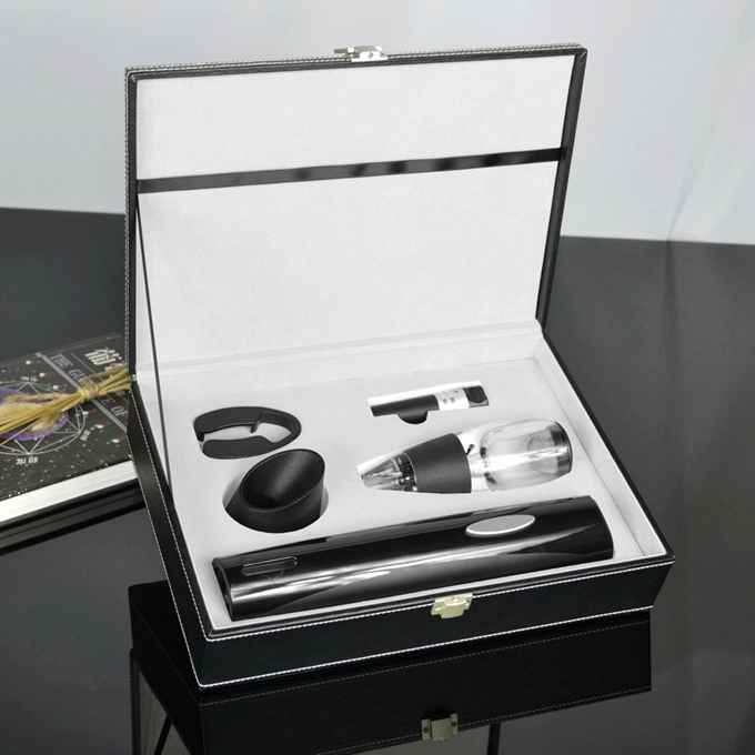 廠家批發(fā) 干電池式自動開酒器 葡萄酒開瓶器定制 紅酒開瓶器套裝