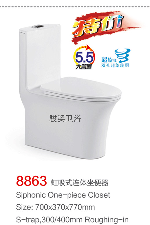 廣東潮州駿姿衛(wèi)浴專業(yè)生產(chǎn)馬桶座便器 馬桶8863