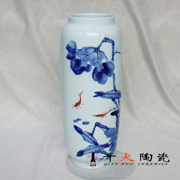景德鎮(zhèn)陶瓷大花瓶 現(xiàn)代簡約時尚 客廳 臥室 書房擺放陶瓷花瓶