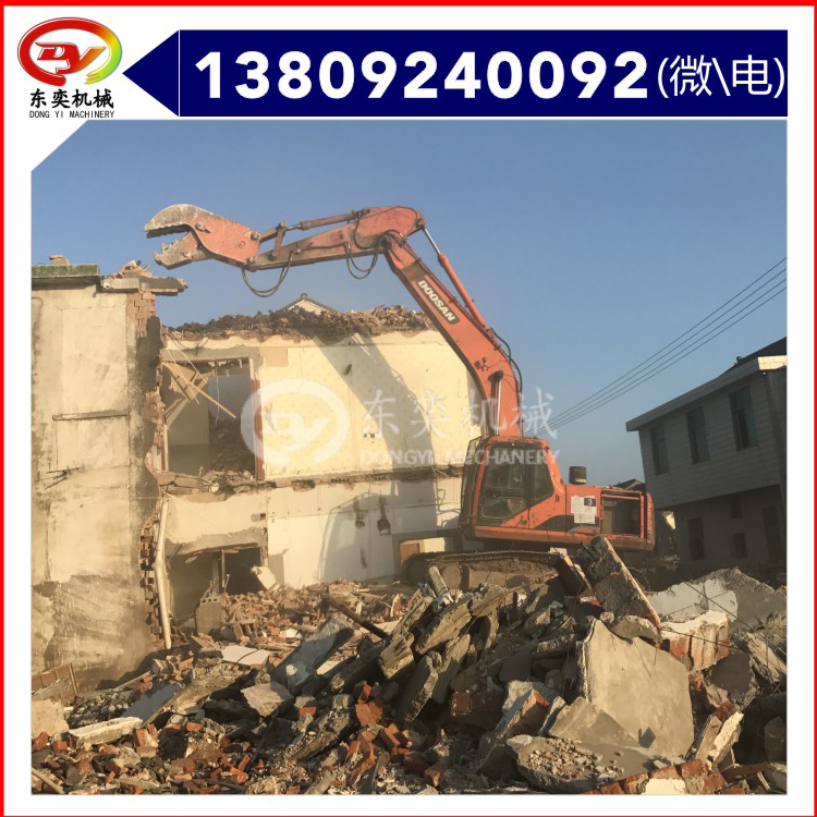 液壓鉗破碎混凝土、房梁鋼筋分離效果_現(xiàn)場圖片