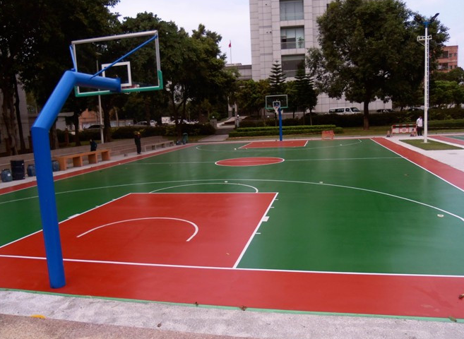 硅PU籃球場圖片/硅PU籃球場樣板圖 (2)