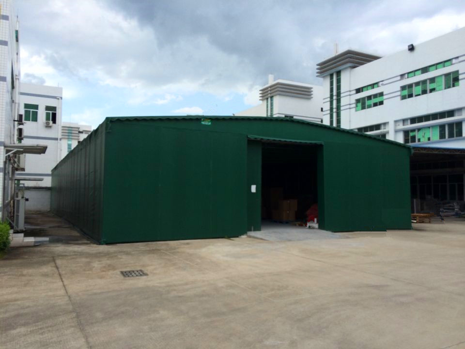 推拉雨棚工地帳篷伸縮雨棚圖片/推拉雨棚工地帳篷伸縮雨棚樣板圖 (4)