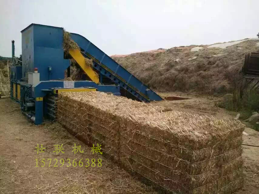 郑州市热销废纸箱 秸秆稻草打包机厂家热销废纸箱 秸秆稻草打包机 卧式全自动液压打包机