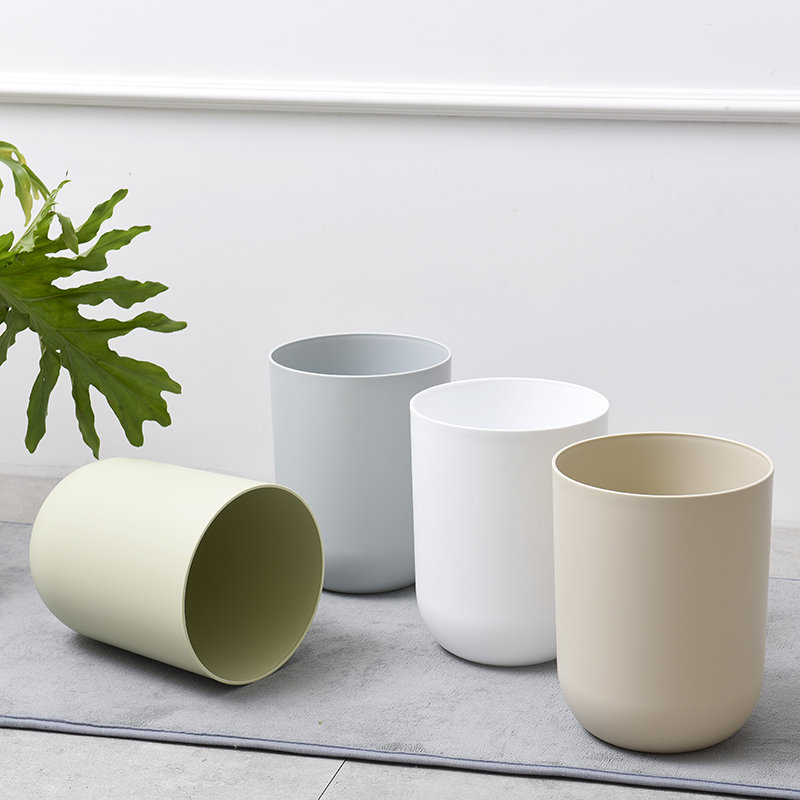 日式簡約圓形家用無蓋臥室小號收納桶  日式簡約圓形無蓋桶