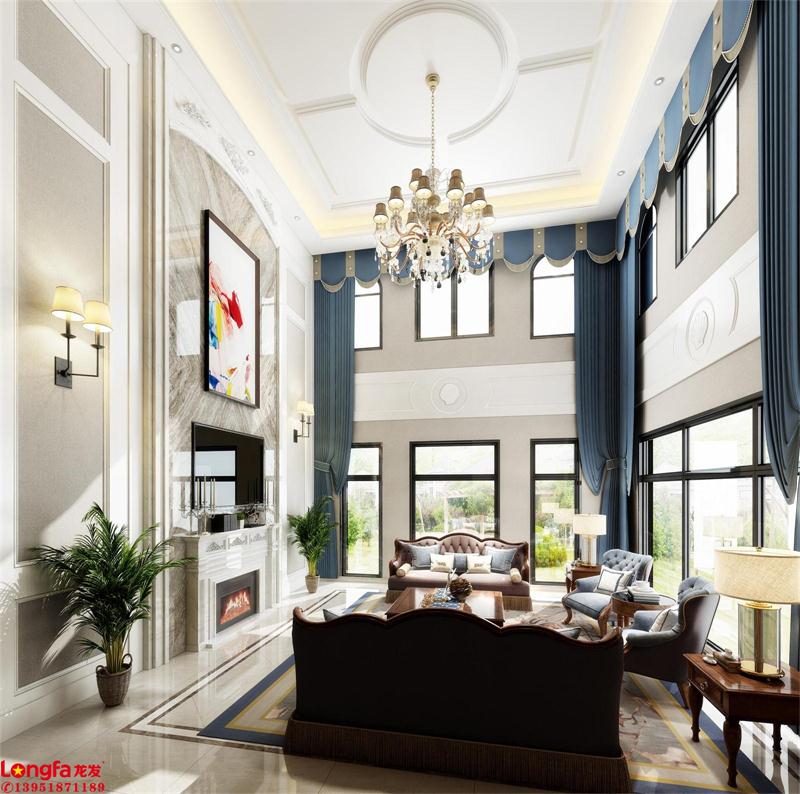 南京別墅簡歐風(fēng)格裝修-南京龍發(fā)裝飾-南京760平別墅裝修設(shè)計 聚寶山莊別墅裝修