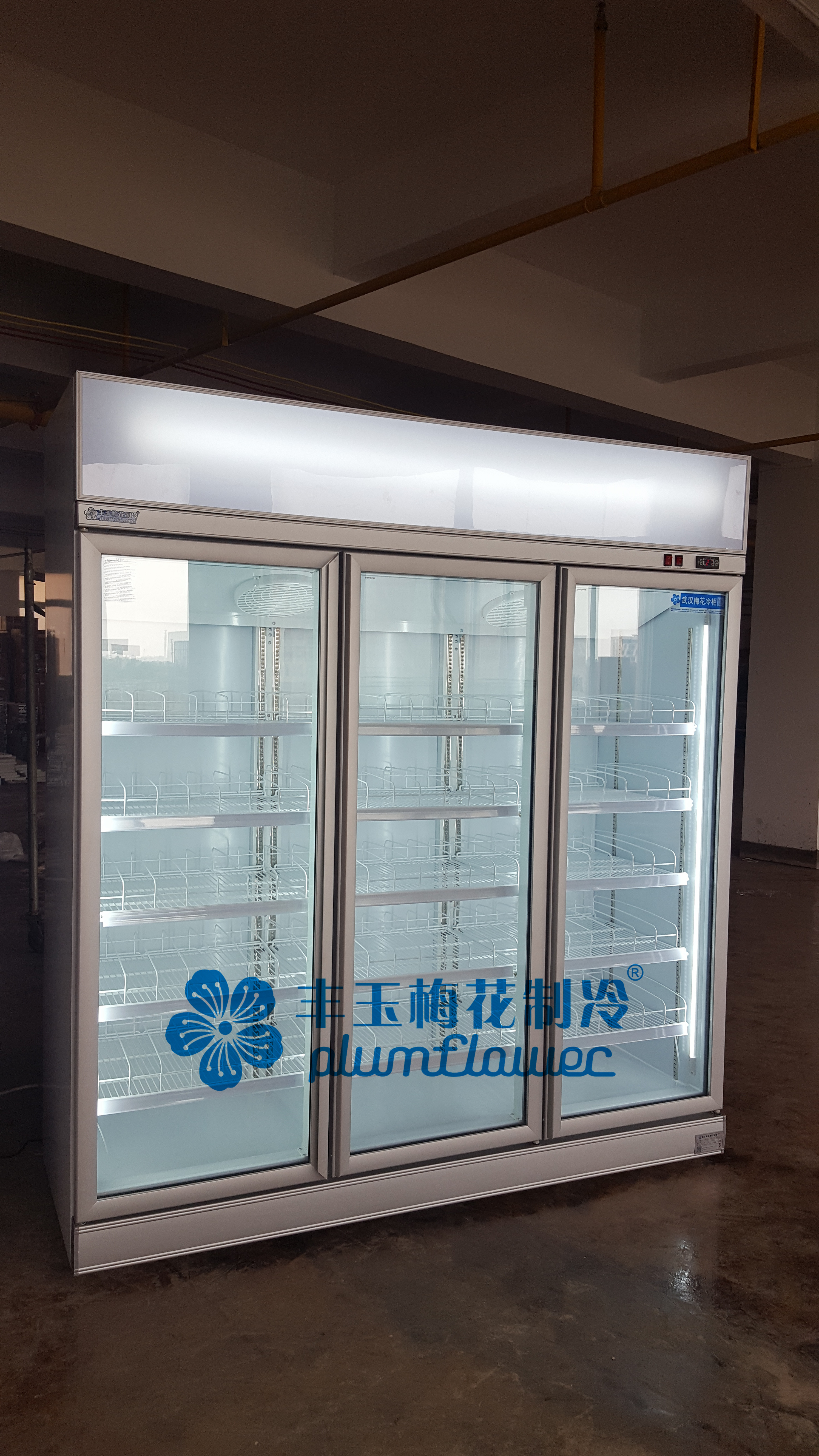 豐玉梅花三門便利店柜圖片