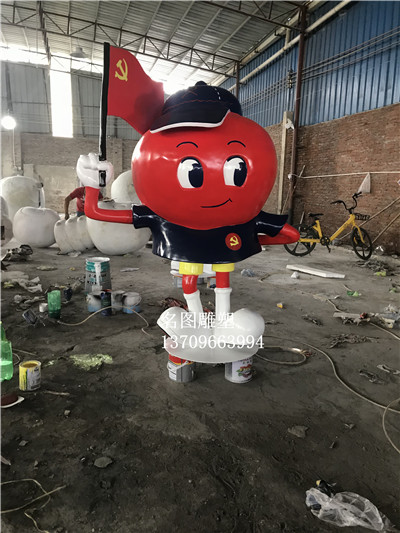 帶黨徽卡通雕塑圖片/帶黨徽卡通雕塑樣板圖 (2)