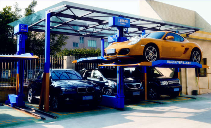 四立柱下車(chē)板前旋移無(wú)避讓停車(chē)設(shè)備