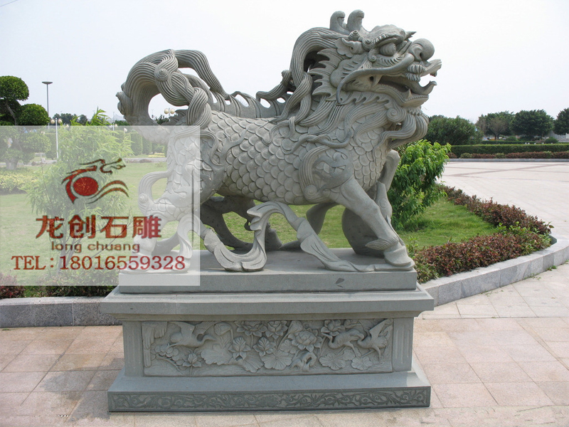 石雕麒麟圖片/石雕麒麟樣板圖 (3)