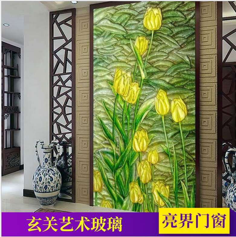 時尚移門 玄關(guān)玻璃 藝術(shù)玻璃屏風(fēng)圖片/時尚移門 玄關(guān)玻璃 藝術(shù)玻璃屏風(fēng)樣板圖 (1)