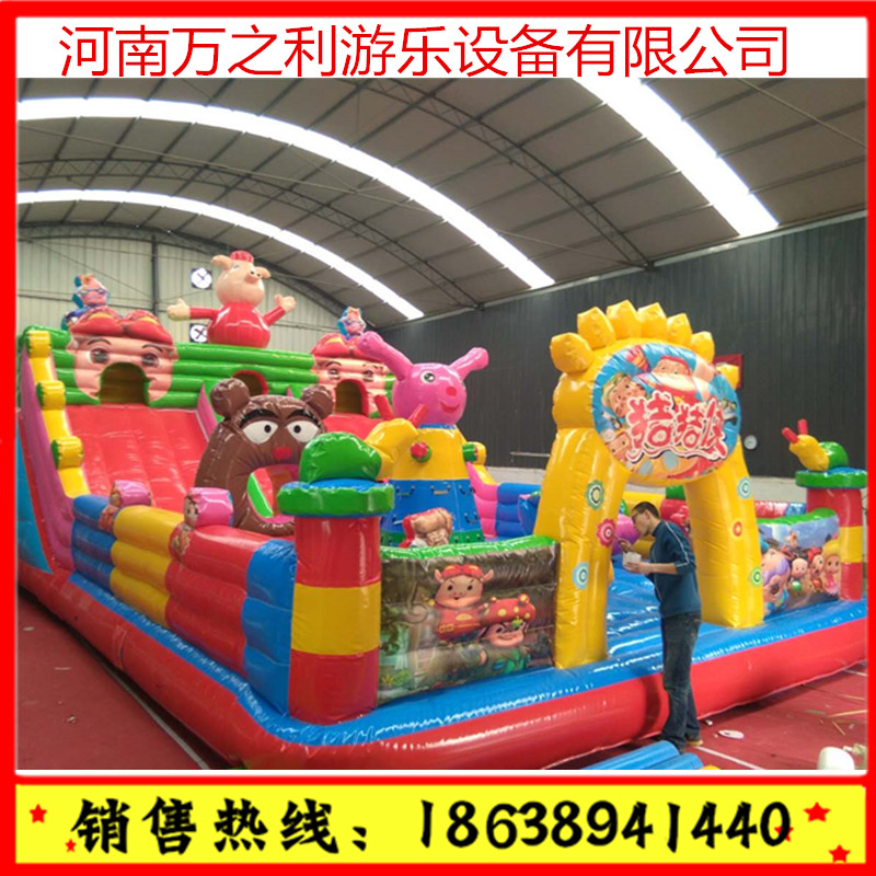 豬豬俠充氣蹦蹦床圖片