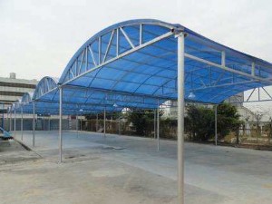 耐力板停車棚圖片/耐力板停車棚樣板圖 (4)