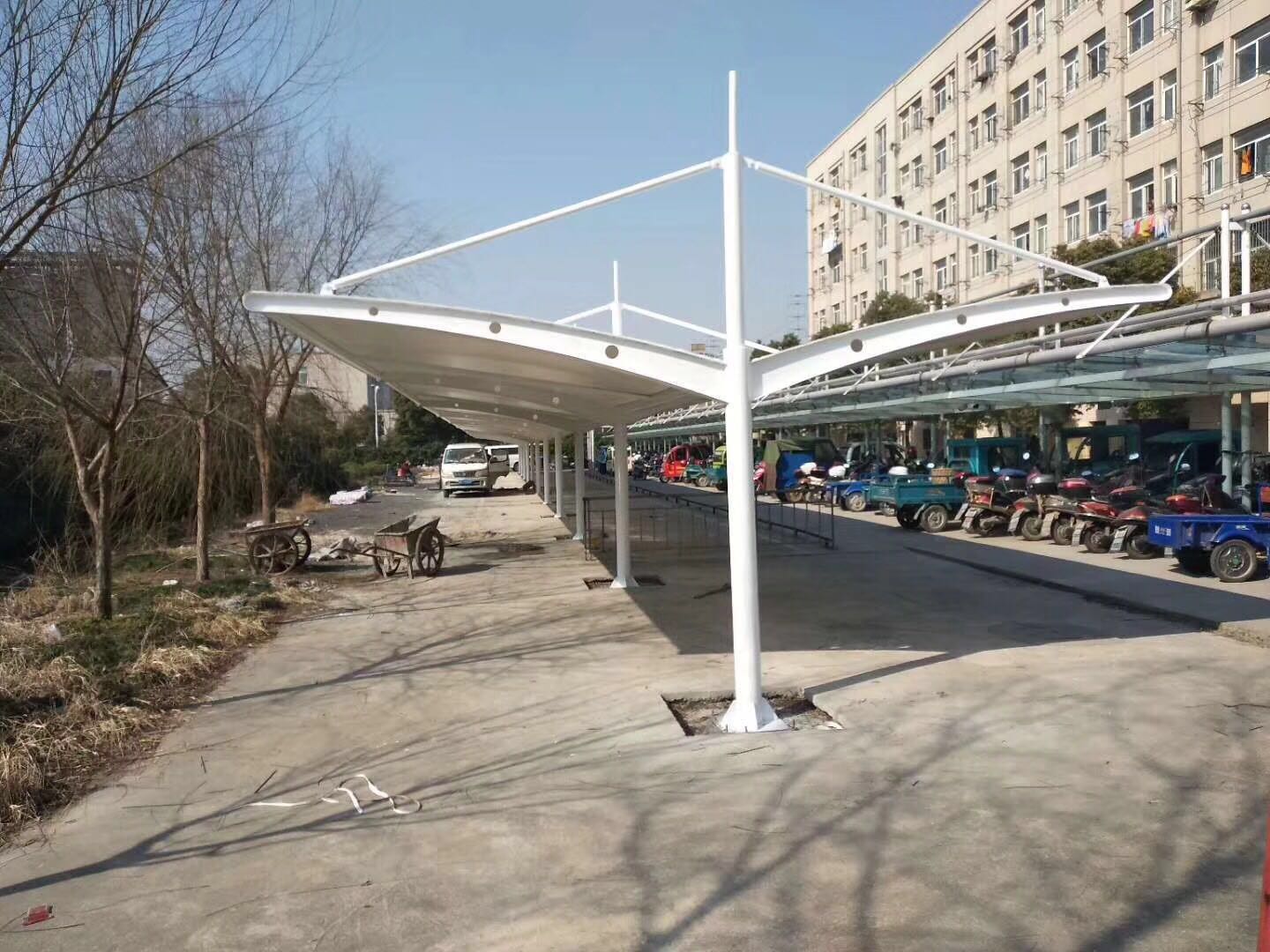 膜結(jié)構(gòu)自行車棚圖片/膜結(jié)構(gòu)自行車棚樣板圖 (3)