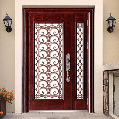 浙江氟碳鋁銅門廠家 太空鋁庭院門 全鋁防盜門