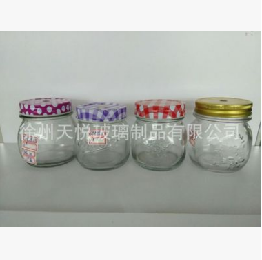 玻璃瓶生產(chǎn)廠家（定制）批發(fā)供應500ml罐頭瓶玻璃瓶量大從優(yōu) 罐頭瓶廠家定做 江蘇罐頭瓶廠家定做