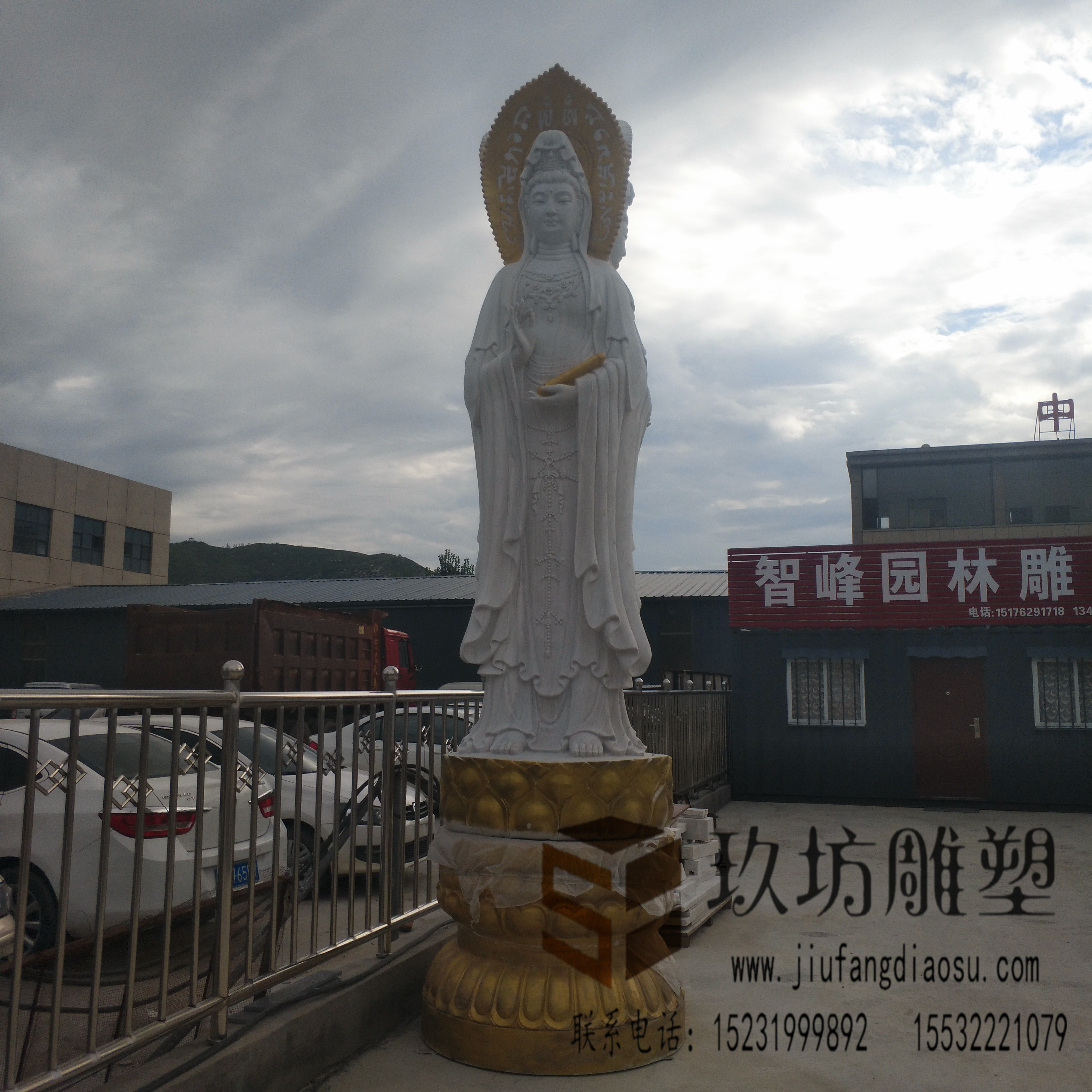 石雕漢白玉三面觀音寺廟供奉石雕三面觀音石雕滴水觀音石雕送子觀音石雕三面觀音廠家定制