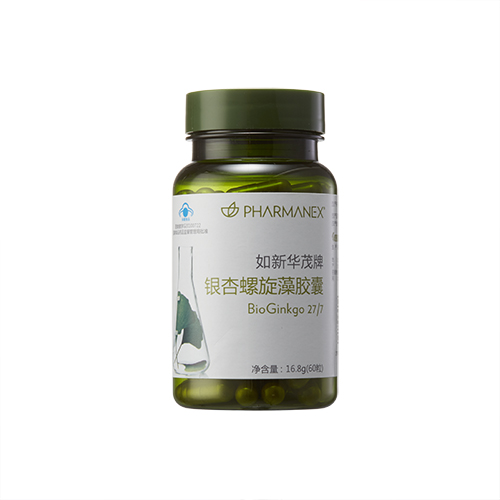 如新華茂牌銀杏螺旋藻膠囊圖片