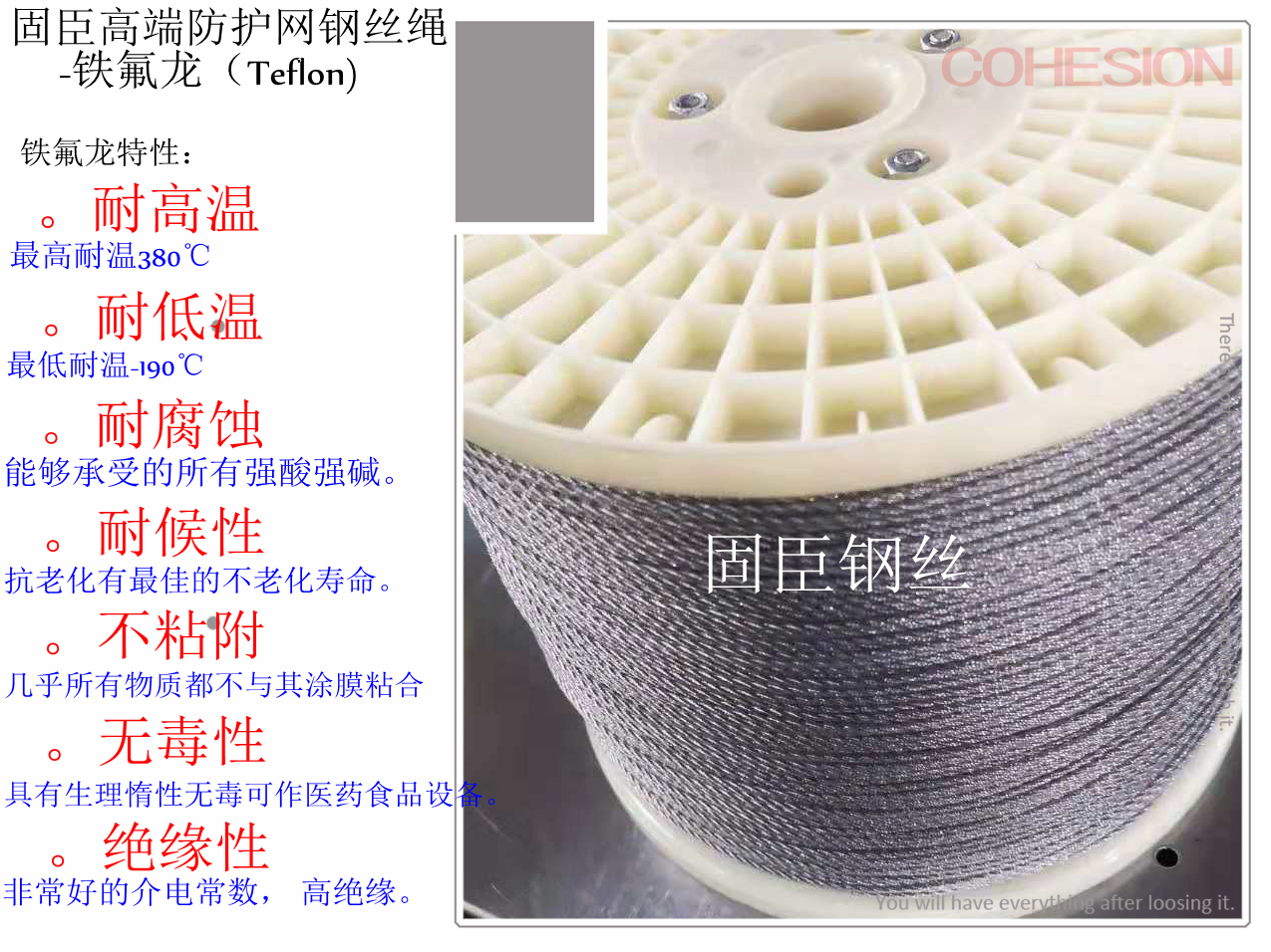 防護(hù)網(wǎng)高端鐵氟龍鋼絲繩圖片/防護(hù)網(wǎng)高端鐵氟龍鋼絲繩樣板圖 (3)