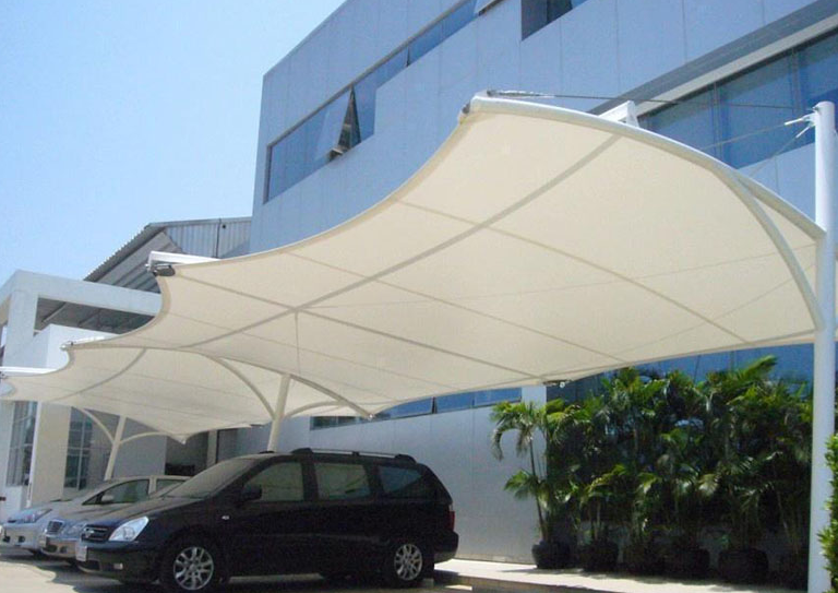 膜結(jié)構(gòu)車棚圖片/膜結(jié)構(gòu)車棚樣板圖 (2)