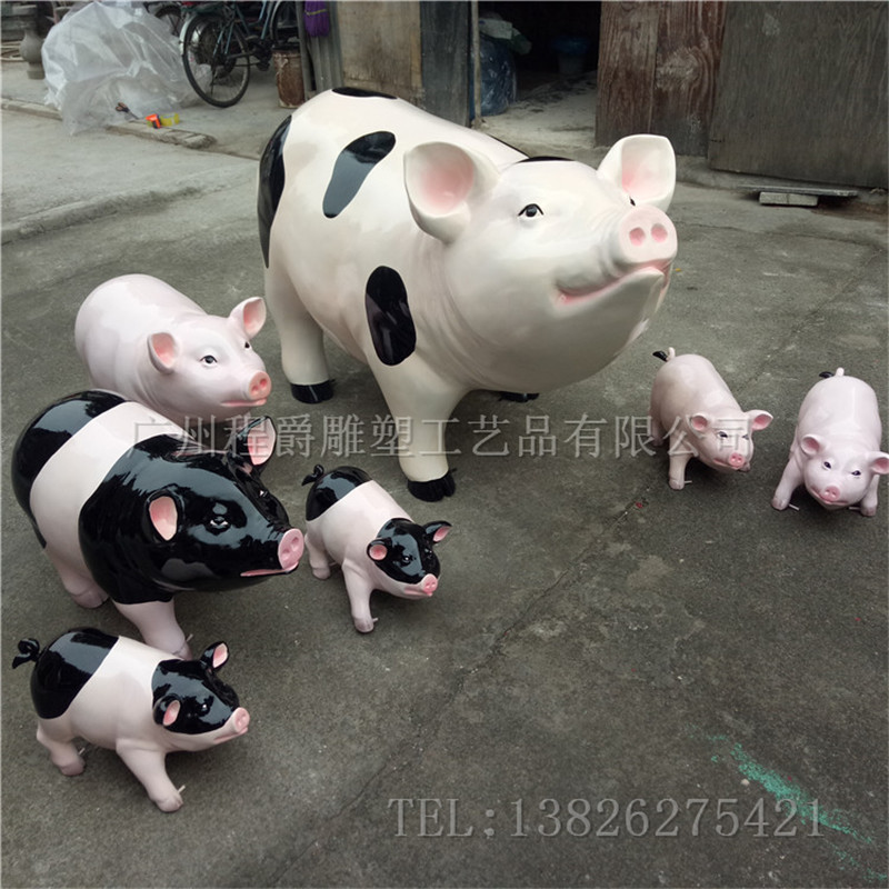 供應哪里有制作玻璃鋼佛像雕塑廠家 玻璃鋼賀年豬