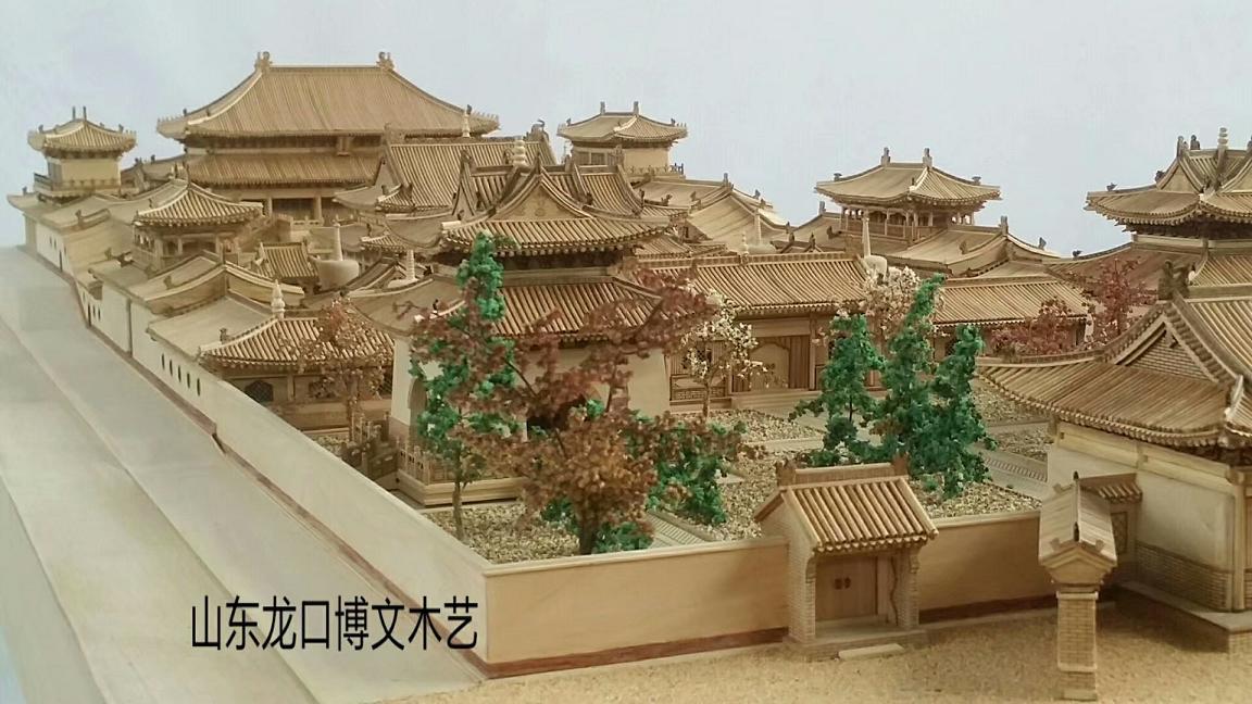 青海乐都瞿昙寺古建筑群沙盘模型图片