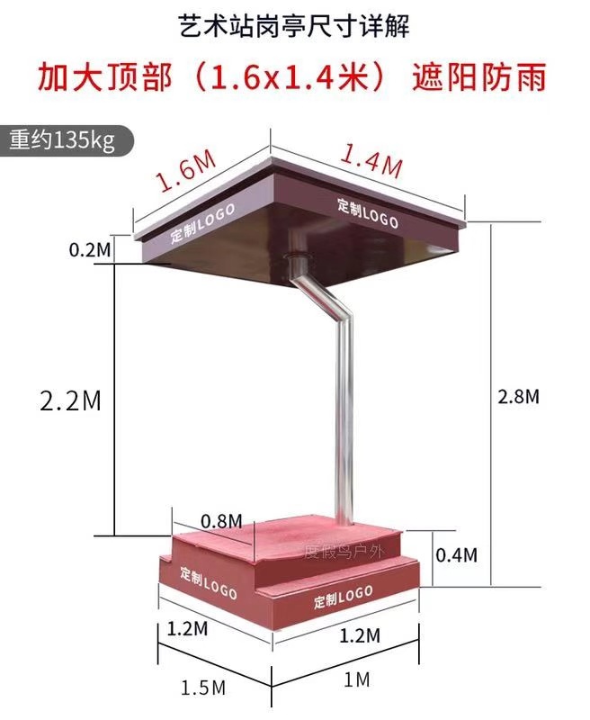 佛山市交通值班站台厂家彩钢保 安亭不锈钢值班岗亭治安收费岗亭 方形反光值班站台 遮阳伞站台 交通值班站台 钢化玻璃岗亭站台