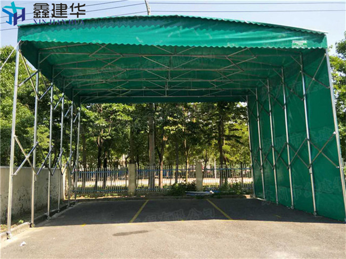 電動雨篷 倉庫活動雨棚圖片