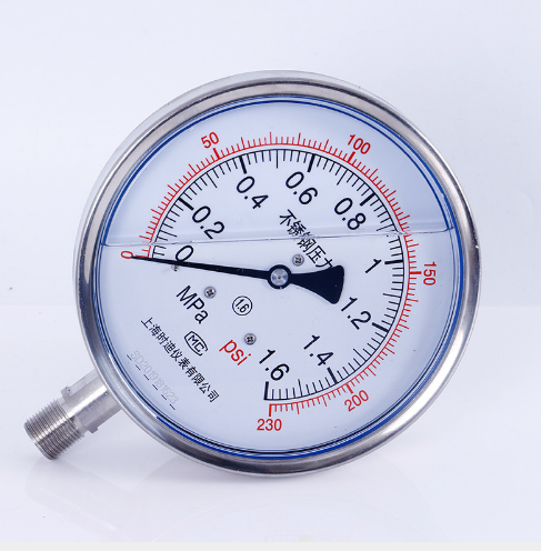 Y150-BFZ耐振壓力表-溫州徑向直接安裝式不銹鋼耐振壓力表-浙江不銹鋼壓力表供應-浙江不銹鋼耐振壓力表