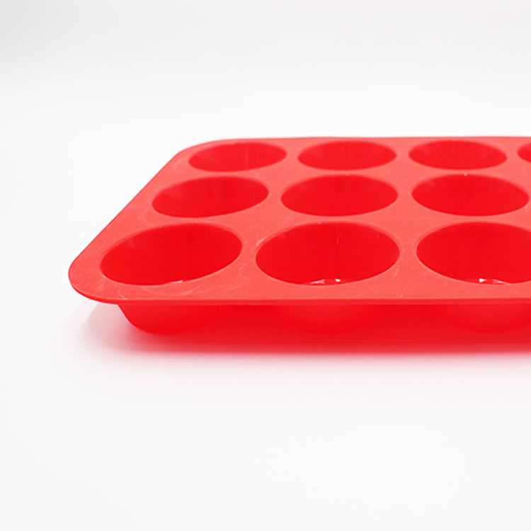 食品級(jí)鉑金硅膠面包模具 透氣8穴圓形DIY烘焙蛋糕烘焙模具