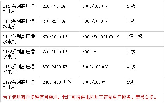 天津市高压潜水电机厂家高压潜水电机_大功率10KV电潜机