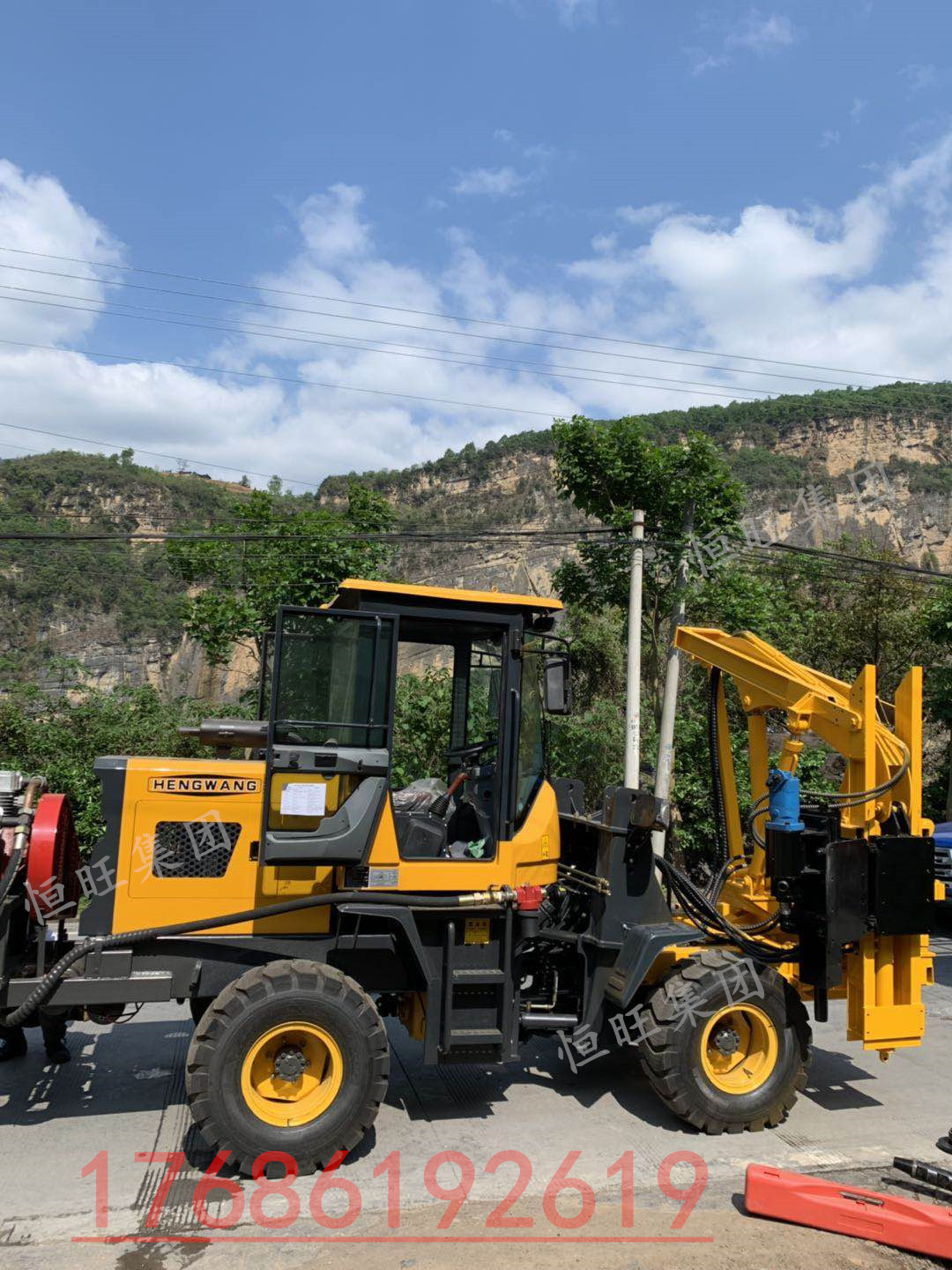 護(hù)欄打樁機圖片/護(hù)欄打樁機樣板圖 (4)