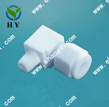 蘇州涵易PTFE接頭90度彎頭PTFE彎頭耐腐蝕接頭樹脂接頭