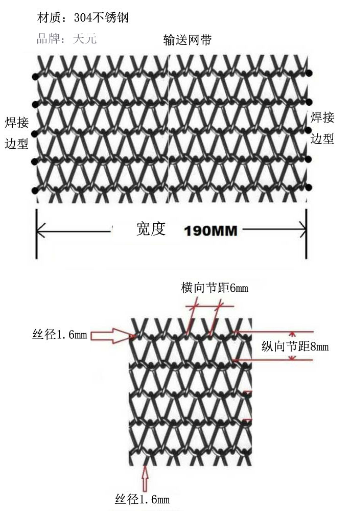 不銹鋼乙型網(wǎng)帶圖片/不銹鋼乙型網(wǎng)帶樣板圖 (2)