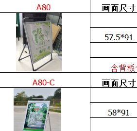 手提海报架 广州专设计折叠立牌 双面手提海报支架 制作海报展架公司图片