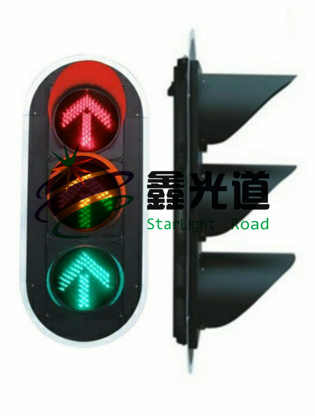 300紅黃綠箭頭三單元交通信號(hào)燈圖片/300紅黃綠箭頭三單元交通信號(hào)燈樣板圖 (1)