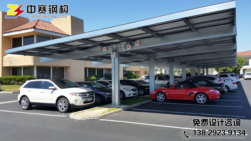 鋼結(jié)構(gòu)車棚圖片/鋼結(jié)構(gòu)車棚樣板圖 (2)