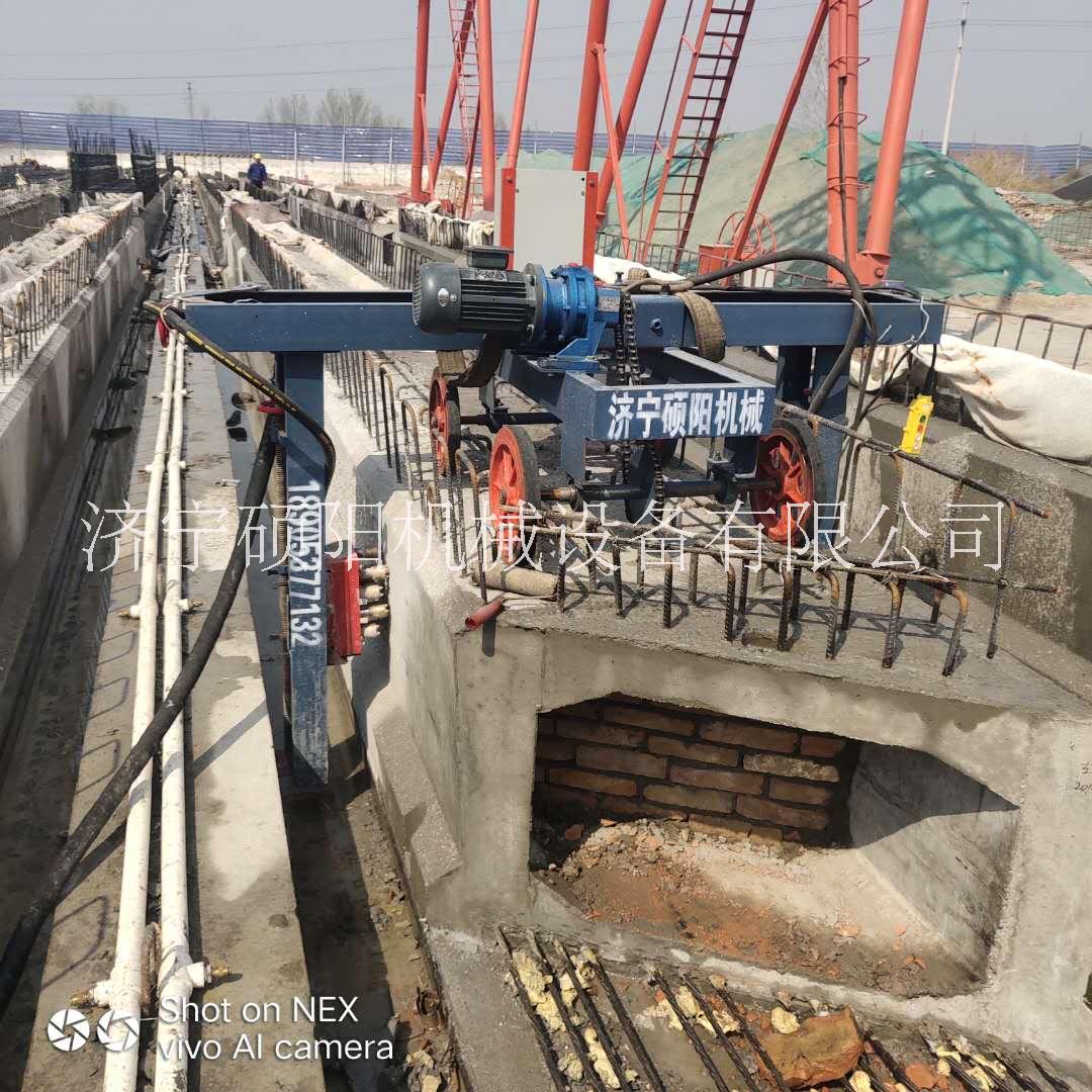 梁場空心板拉毛機圖片