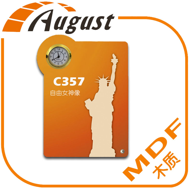 熱轉(zhuǎn)印空白耗材 MDF木質(zhì)臺(tái)鐘C357  個(gè)性創(chuàng)意擺件