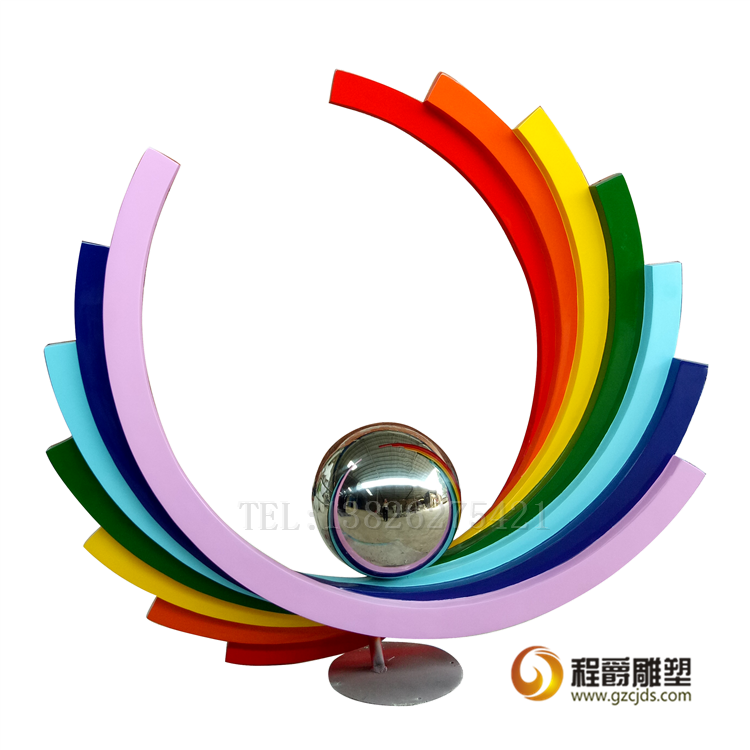 玻璃鋼彩虹雕塑圖片/玻璃鋼彩虹雕塑樣板圖 (4)