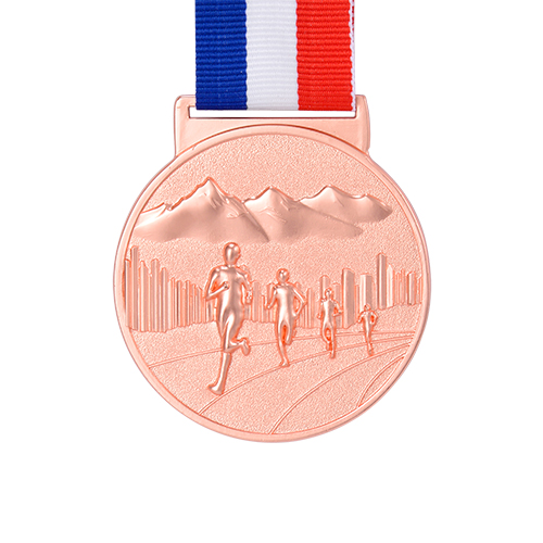 玫瑰金馬拉松獎牌圖片