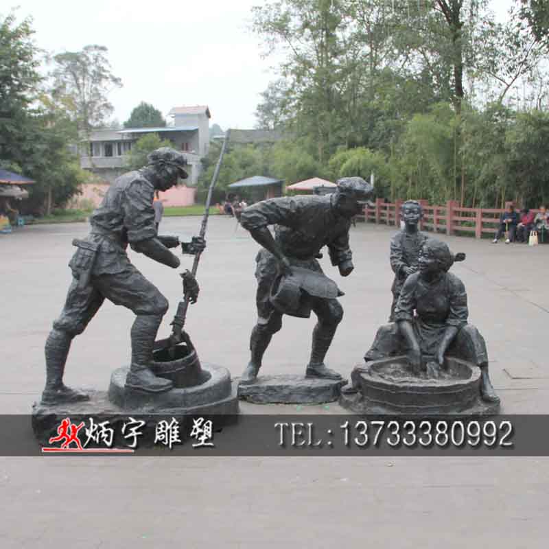 銅人物雕塑圖片/銅人物雕塑樣板圖 (4)