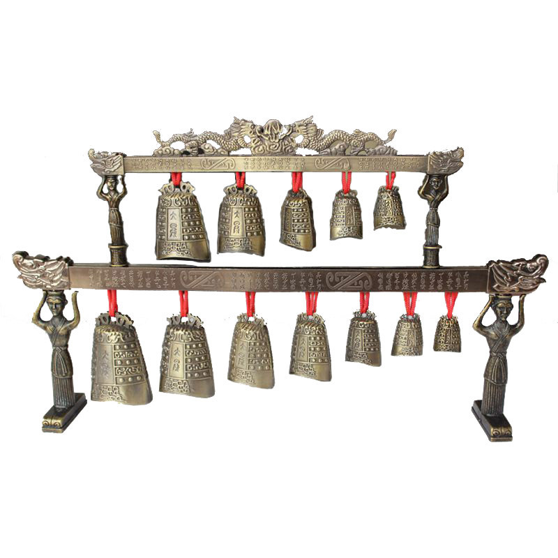 仿古青銅編鐘工藝擺件中國(guó)民間家居擺件金屬工藝品擺件金屬工藝品擺件