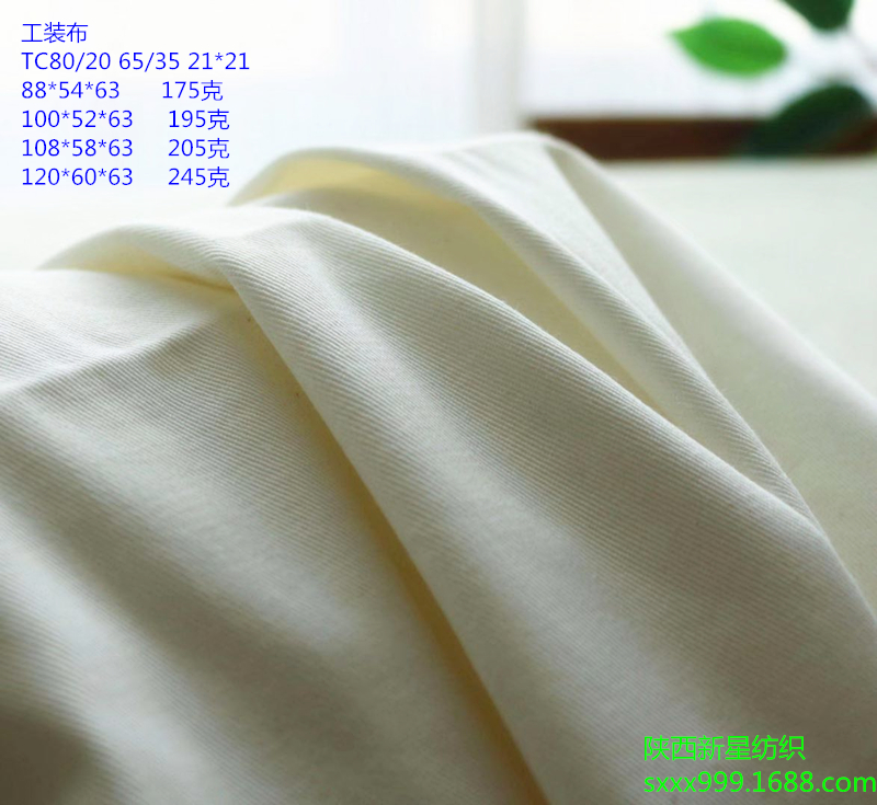 滌棉坯布TC90/1021*21 108*58*63 滌棉坯布斜紋滌卡工裝布箱包布